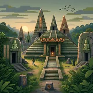 hidden shrine at dusk