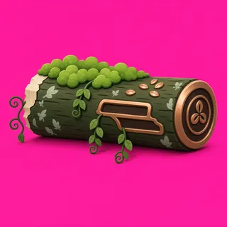 damaged fallen log
