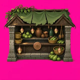 damaged market stall