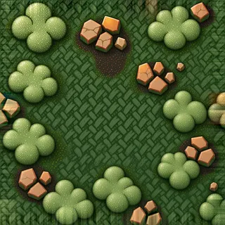 damaged deep green ground moss