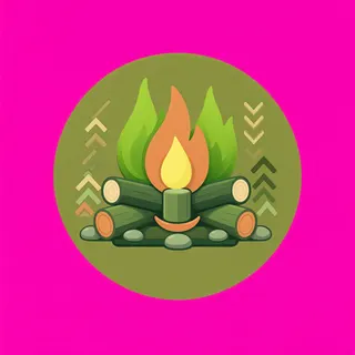 campfire, plain design