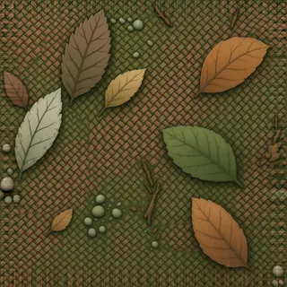 weathered leaf litter