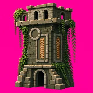 damaged watchtower