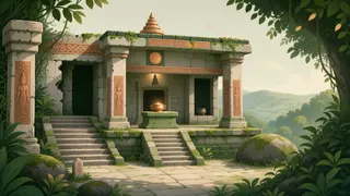 hidden shrine at daybreak