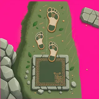 footprints, sparse arrangement