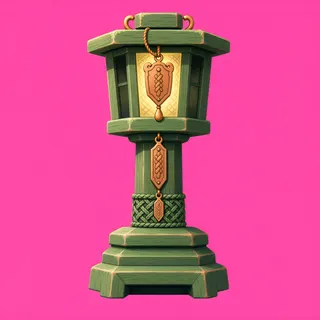 weathered lantern post