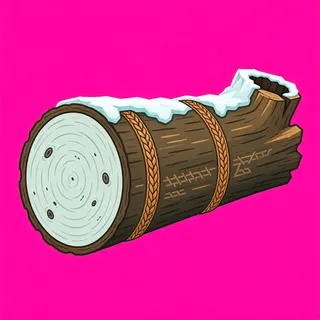frosted fallen log