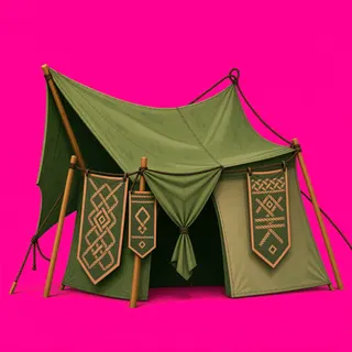 weathered tent