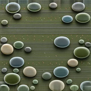 frosted river pebbles