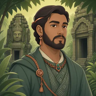 original adult scholar, calm expression