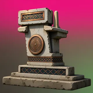 weathered relic pedestal