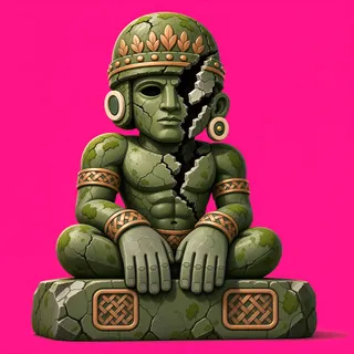 damaged statue