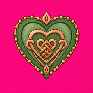 heart, ornate design