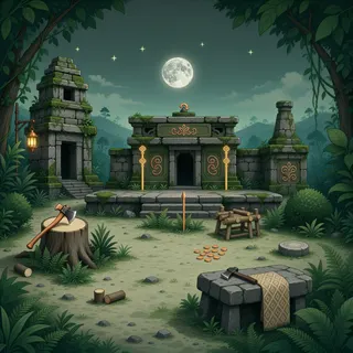 resource clearing at moonlit night