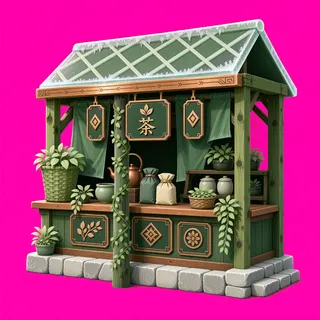 frosted market stall