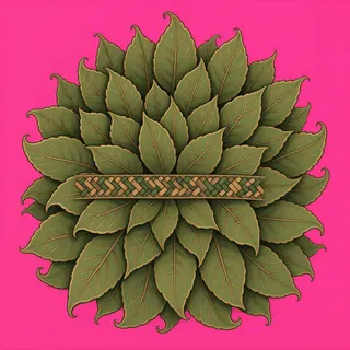 dry leaves, clustered arrangement