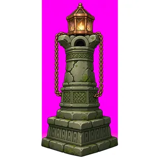 damaged lantern post