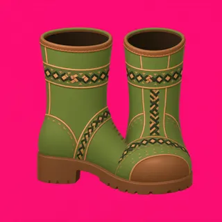 boots, ornate design
