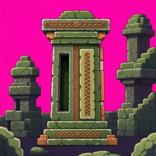 wall isolated pillar, weathered