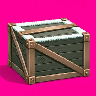 frosted wooden crate