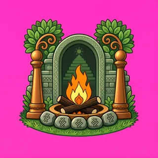 campfire, rare accent design