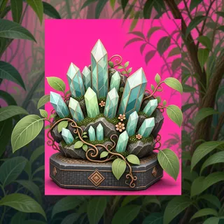 overgrown crystal cluster