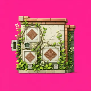 wall end cap, overgrown