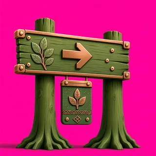 clean wayfinding sign without text