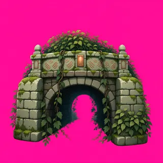 overgrown small bridge