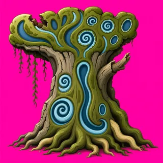 damaged standing tree