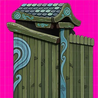 roof inner corner, weathered