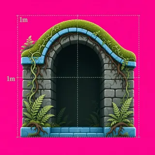 wall end cap, overgrown