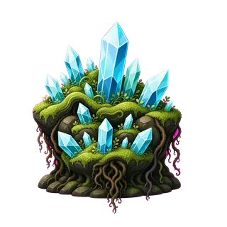 overgrown crystal cluster