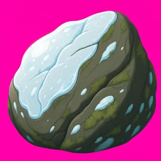 frosted large boulder