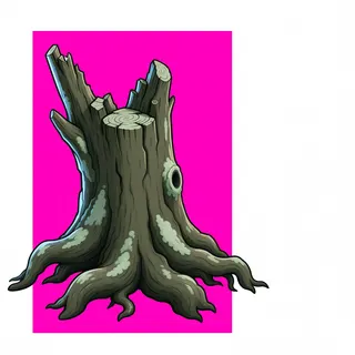 damaged tree stump