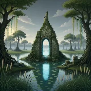 ancient landmark at daybreak