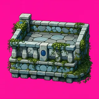 balcony platform, overgrown
