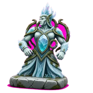 frosted statue