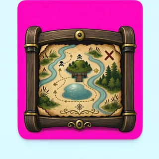 treasure map, plain design