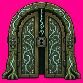 door locked, intact
