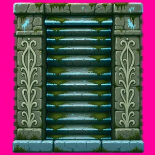 stairs downward, intact