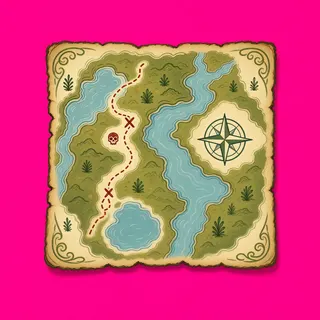 treasure map, rare accent design