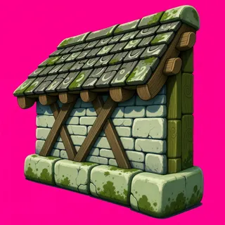 roof outer corner, weathered