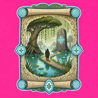 quest scroll, rare accent design