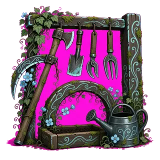 overgrown tool rack