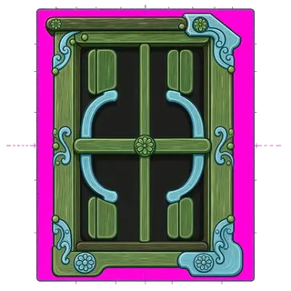 window shutter closed, intact
