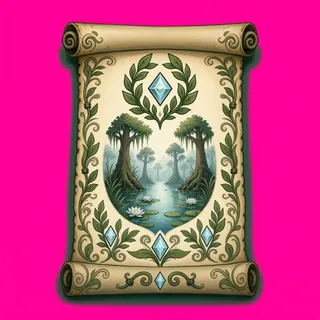 quest scroll, ornate design