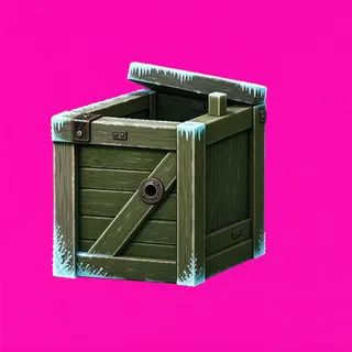 frosted wooden crate
