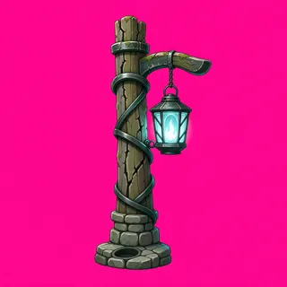 damaged lantern post