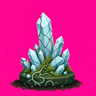 damaged crystal cluster